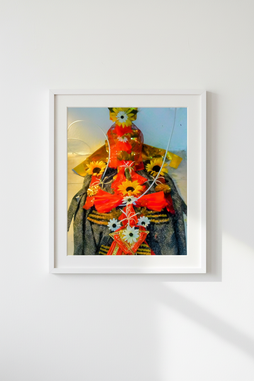 Sunflower Celebration – Festive Floral Digital Pattern framed wall art mockup